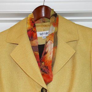Suit Studio 3-Pc Pants Suit Size 10 - Yellow and Brown
